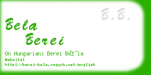 bela berei business card